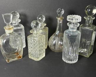 189 setofsevenassortedvintageglassdeca