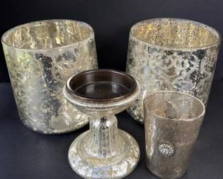 409 4pcpotterybarnmercuryglasscandleho