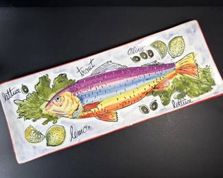 257 anticafornaceitalypaintedfishcerami