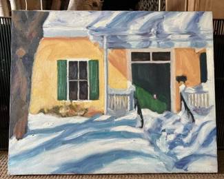 038 16x20impressionistpaintingofsnowy