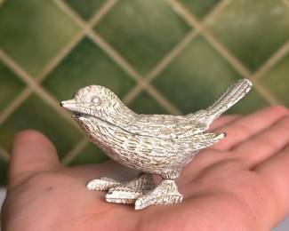 279 vintageflorenzaminiaturemetalbirdtr