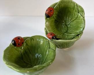 254 3italianceramicleafbowlswithladybu
