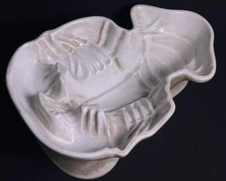 138 vintagewhiteceramiclobstermold