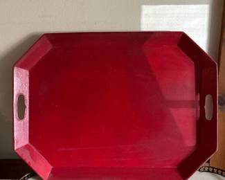 056 large22redmetaloctagonalservingtra