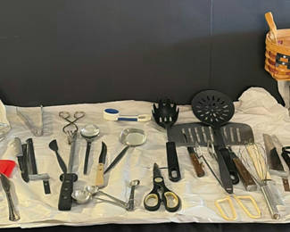 Lot 76: Assorted Kitchen Utensils and Cookware