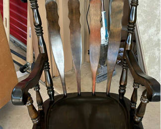 Lot 45: Wooden Rocking Armchair