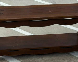 Lot 62: Wooden Console Table with Lower Shelf