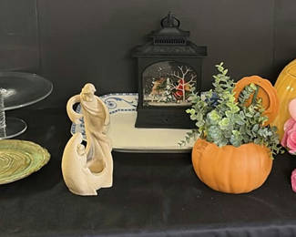Lot 105: Halloween Pumpkin Decor with Ceramic Accents