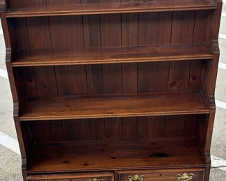 Lot 151: Wooden Bookshelf with Drawers and Wooden Nightstand