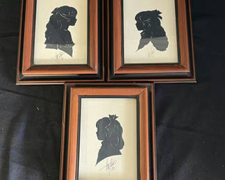Lot 109: Three Framed Silhouette Portraits