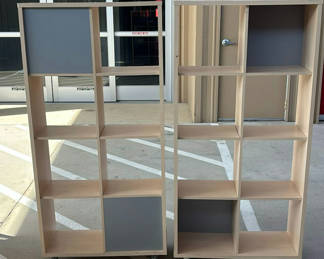 Lot 51: Two Tall Rolling Shelving Units