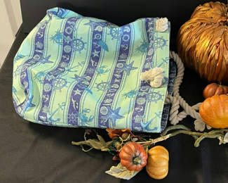 Lot 48: Autumn Halloween Display with Pumpkins, Gourds, and Corn