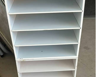 Lot 22: White Modular Shelving Units