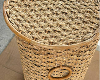 Lot 65: Woven Basket with Lid and Inner Container