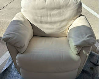 Lot 46: Cream Upholstered Swivel Armchair