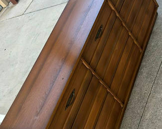 Lot 52: Wooden Three-Drawer Dresser