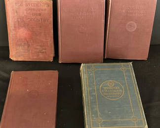 Lot 114: Vintage history and dictionary book collection