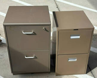 Lot 49: Two Anderson Hickey Two-Drawer Metal Filing Cabinets