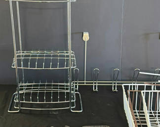 Lot 2: Chrome wire kitchen racks and organizers collection