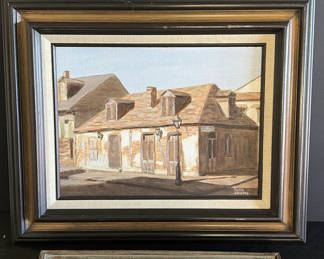 Lot 5: Pair of Ruth Shirley framed cottage paintings