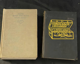 Lot 116: Two vintage hardcover books: Gone with the Wind and Coronado's Children