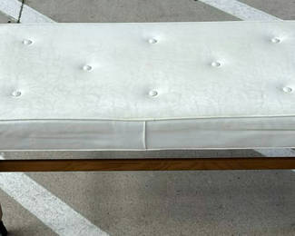 Lot 63: American of Martinsville Upholstered Bench with Casters