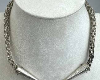 925 Silver Viking Knit Chain Necklace