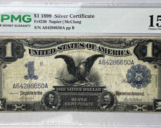 1899 Black Eagle Silver $1 Napier/Mc PMG 15