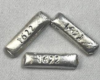 (3) 4g+ Silver Atocha Shipwreck Style Mini Ingots