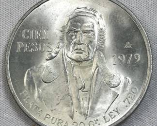1979 Mexico Silver 100 Pesos, Uncirc .720