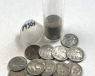 (27) 1930s Buffalo Nickels Assortment in Tube