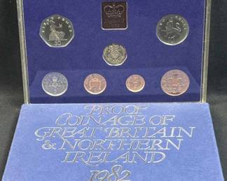 1982 Prf Coinage of Gr. Britain & N. Ireland Set