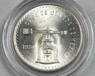 1980 Mexico Silver 1 Onza .925 (1ozt ASW .999)