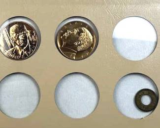 Dansco Page w/ Obama & Trump Medals +Token
