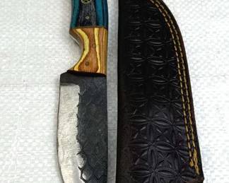 Handmade Steel Fixed Blade Knife w/ Sheath