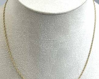 14K Yellow Gold James Avery Twist Chain Necklace