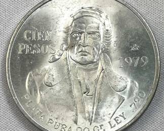 1979 Mexico Silver 100 Pesos, Uncirc .720
