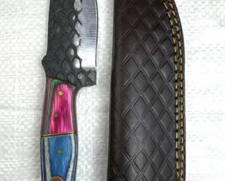Handmade Steel Fixed Blade Knife w/ Sheath