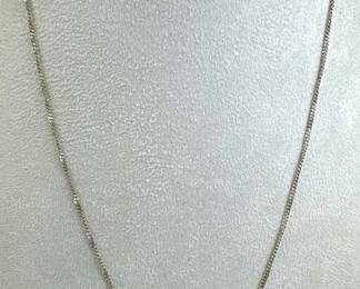 14K White Gold Twisted Curb Chain Necklace