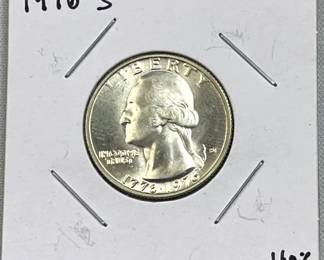 1976-S Silver Drummer Boy Quarter, US 40%