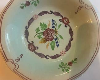 Six Handpainted English berry bowls