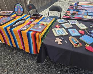 Hand painted ceramic tiles