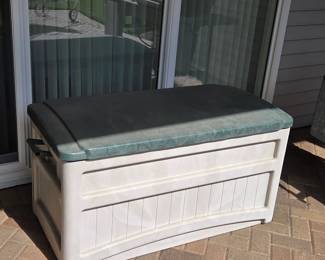 Plastic outdoor storage box 