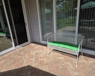 Meadowcraft wrought iron love seat