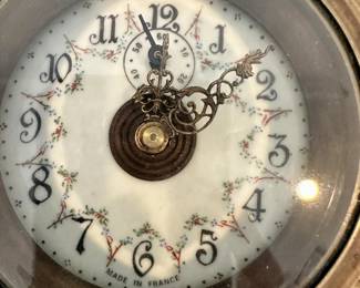 Antique French Porcelain Dial Clock