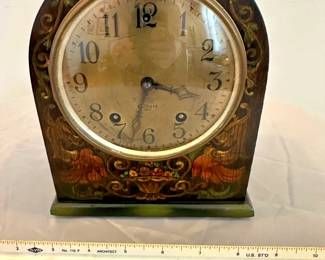 Vintage Hand‑Painted Mantel Clock  