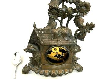 Antique Ornate Cast Iron Clock Case