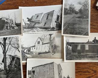 Antique Elgin photographs of 1920 tornado 
