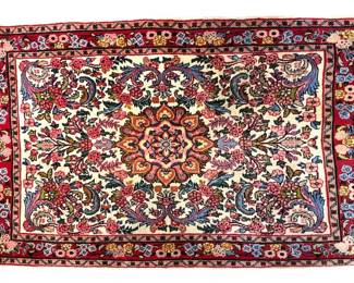 Persian style wool scatter rug