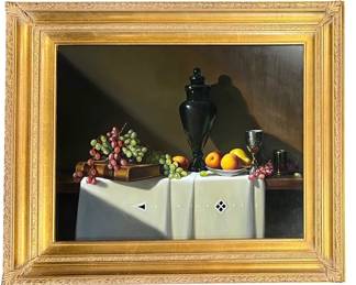 "Fruits of the Harvest" oil on board by Richard Weers